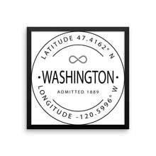 Washington - Framed Print - Latitude & Longitude
