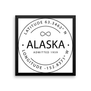 Alaska - Framed Print - Latitude & Longitude