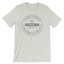 Arizona - Short-Sleeve Unisex T-Shirt - Latitude & Longitude