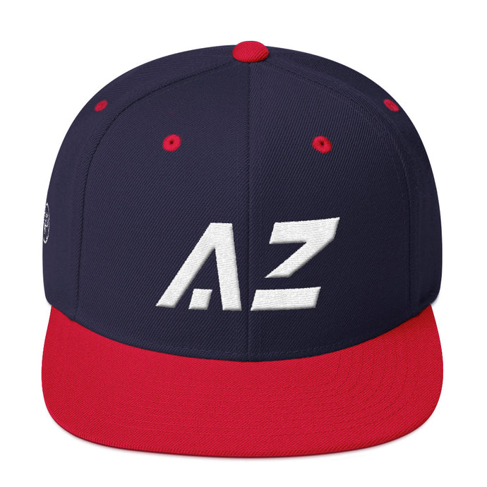 Arizona - Flat Brim Hat - White Embroidery - AZ - Many Hat Color Options Available
