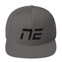 Nebraska - Flat Brim Hat - Black Embroidery - NE - Many Hat Color Options Available
