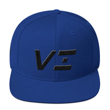 Virgin Islands - Flat Brim Hat - Black Embroidery - VI - Many Hat Color Options Available