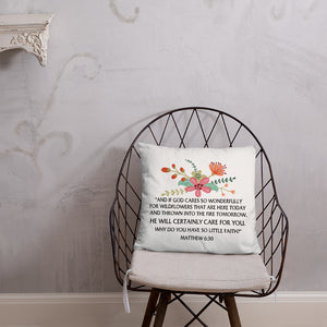 Margo's Collection - Matthew 6:30 Floral - Pillow
