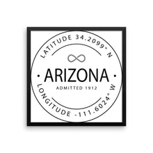 Arizona - Framed Print - Latitude & Longitude