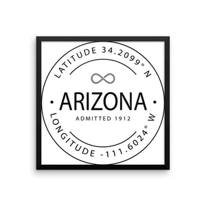 Arizona - Framed Print - Latitude & Longitude