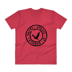 USA Designs - V-Neck T-Shirt - Eagle