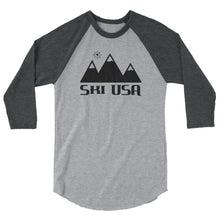 USA Designs - 3/4 Sleeve Raglan Shirt - Ski USA