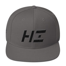 Hawaii - Flat Brim Hat - Black Embroidery - HI - Many Hat Color Options Available