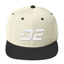 Delaware - Flat Brim Hat - White Embroidery - DE - Many Hat Color Options Available