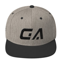 Georgia - Flat Brim Hat - Black Embroidery - GA - Many Hat Color Options Available