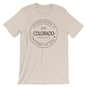 Colorado - Short-Sleeve Unisex T-Shirt - Latitude & Longitude
