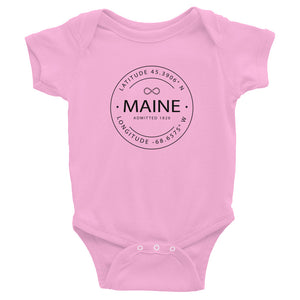 Maine - Infant Bodysuit - Latitude & Longitude