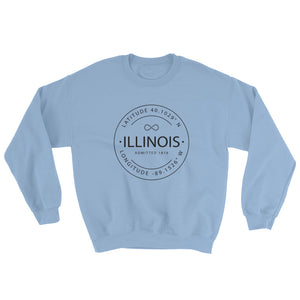 Illinois - Crewneck Sweatshirt - Latitude & Longitude
