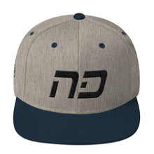 North Dakota - Flat Brim Hat - Black Embroidery - ND - Many Hat Color Options Available
