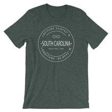South Carolina - Short-Sleeve Unisex T-Shirt - Latitude & Longitude