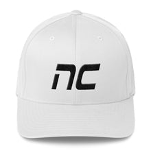 North Carolina - Structured Twill Cap - Black Embroidery - NC - Many Hat Color Options Available