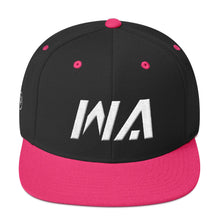 Washington - Flat Brim Hat - White Embroidery - WA - Many Hat Color Options Available