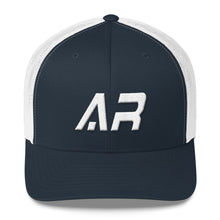 Arkansas - Mesh Back Trucker Cap - White Embroidery - AR - Many Hat Color Options Available