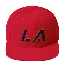 Louisiana - Flat Brim Hat - Black Embroidery - LA - Many Hat Color Options Available