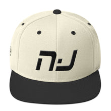 New Jersey - Flat Brim Hat - Black Embroidery - NJ - Many Hat Color Options Available