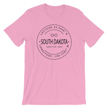 South Dakota - Short-Sleeve Unisex T-Shirt - Latitude & Longitude