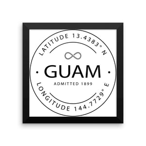 Guam - Framed Print - Latitude & Longitude