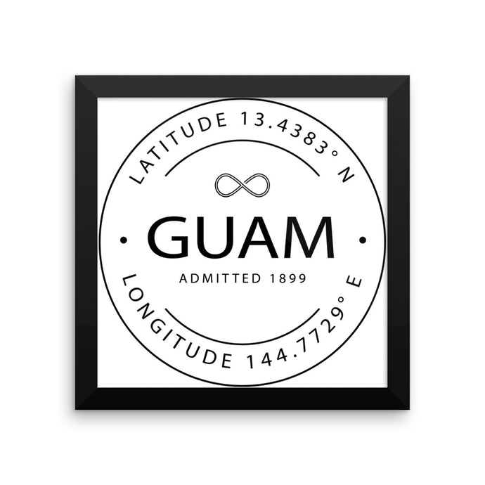 Guam - Framed Print - Latitude & Longitude