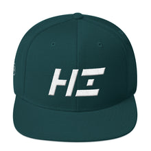 Hawaii - Flat Brim Hat - White Embroidery - HI - Many Hat Color Options Available