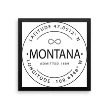 Montana - Framed Print - Latitude & Longitude