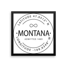 Montana - Framed Print - Latitude & Longitude