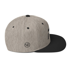 North Carolina - Flat Brim Hat - Black Embroidery - NC - Many Hat Color Options Available