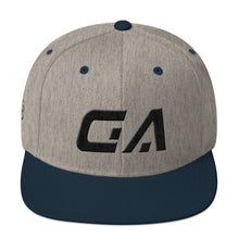 Georgia - Flat Brim Hat - Black Embroidery - GA - Many Hat Color Options Available