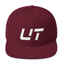 Utah - Flat Brim Hat - White Embroidery - UT - Many Hat Color Options Available