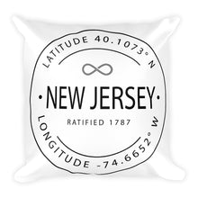 New Jersey - Throw Pillow - Latitude & Longitude