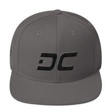 Washington DC - Flat Brim Hat - Black Embroidery - DC - Many Hat Color Options Available