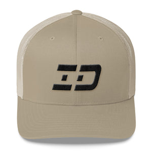 Idaho - Mesh Back Trucker Cap - Black Embroidery - ID - Many Hat Color Options Available