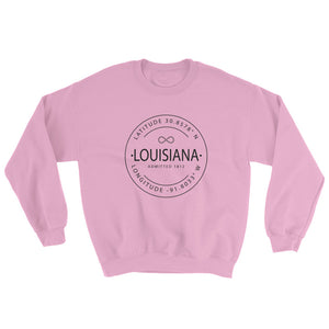 Louisiana - Crewneck Sweatshirt - Latitude & Longitude