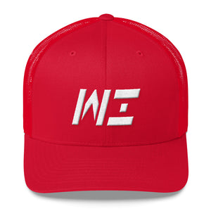 Wisconsin - Mesh Back Trucker Cap - White Embroidery - WI - Many Hat Color Options Available