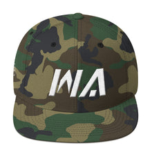 Washington - Flat Brim Hat - White Embroidery - WA - Many Hat Color Options Available