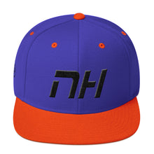 New Hampshire - Flat Brim Hat - Black Embroidery - NH - Many Hat Color Options Available
