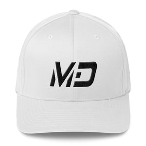 Maryland - Structured Twill Cap - Black Embroidery - MD - Many Hat Color Options Available