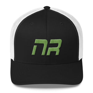 Native Realm - Mesh Back Trucker Cap - Green Embroidery - NR - Many Hat Color Options Available