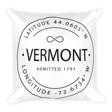 Vermont - Throw Pillow - Latitude & Longitude