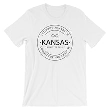 Kansas - Short-Sleeve Unisex T-Shirt - Latitude & Longitude