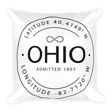 Ohio - Throw Pillow - Latitude & Longitude