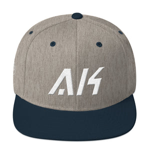 Alaska - Flat Brim Hat - White Embroidery - AK - Many Hat Color Options Available