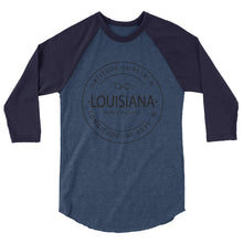Louisiana - 3/4 Sleeve Raglan Shirt - Latitude & Longitude