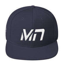 Minnesota - Flat Brim Hat - White Embroidery - MN - Many Hat Color Options Available