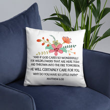 Margo's Collection - Matthew 6:30 Floral - Pillow