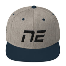 Nebraska - Flat Brim Hat - Black Embroidery - NE - Many Hat Color Options Available